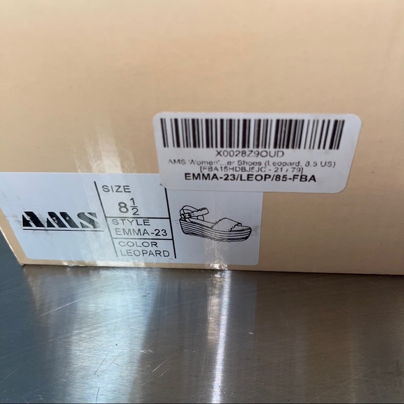 AMS Espadrille Platform Sandals in Leopard - Picture 4 of 9